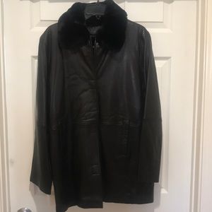 JLC New York black Leather jacket